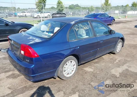 2005 Honda Civic Lx z USA, uszkodzony, nr VIN 2HGES16545H534597